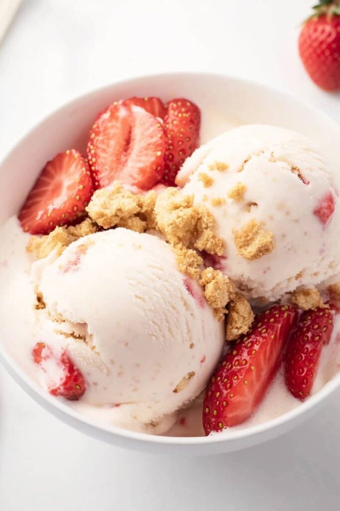 Ninja Creami Strawberry Cheesecake Cottage Cheese Ice Cream Recipe