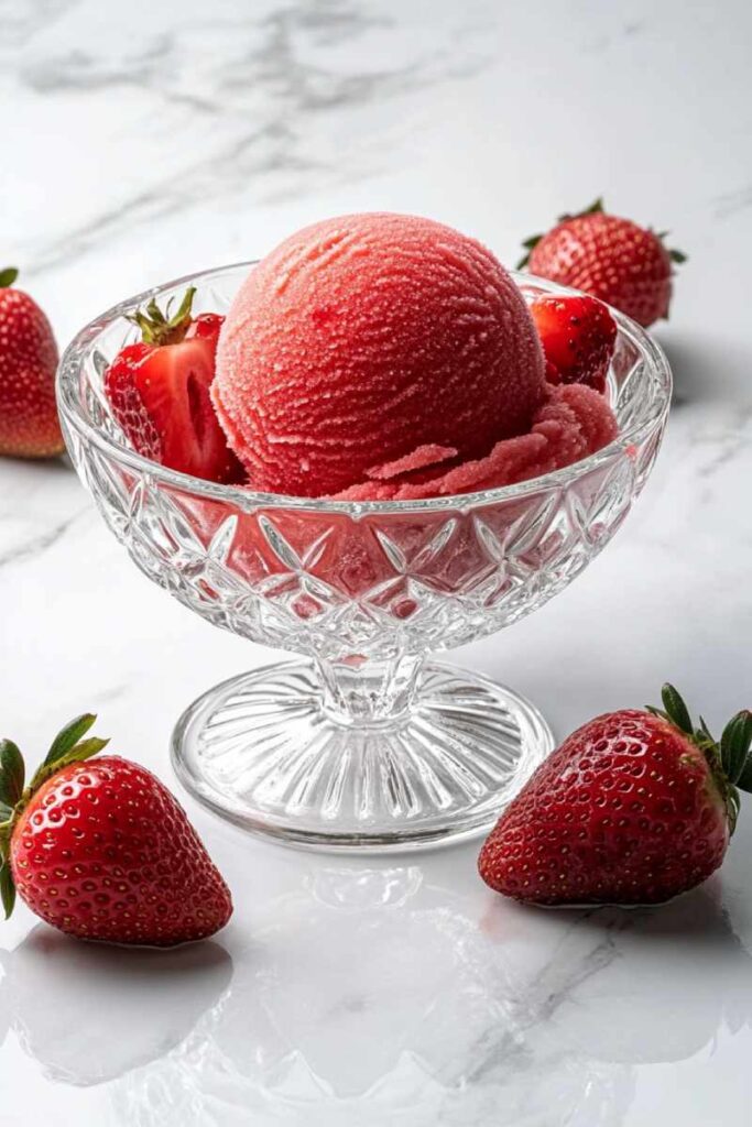 Ninja Creami Strawberry Sorbet