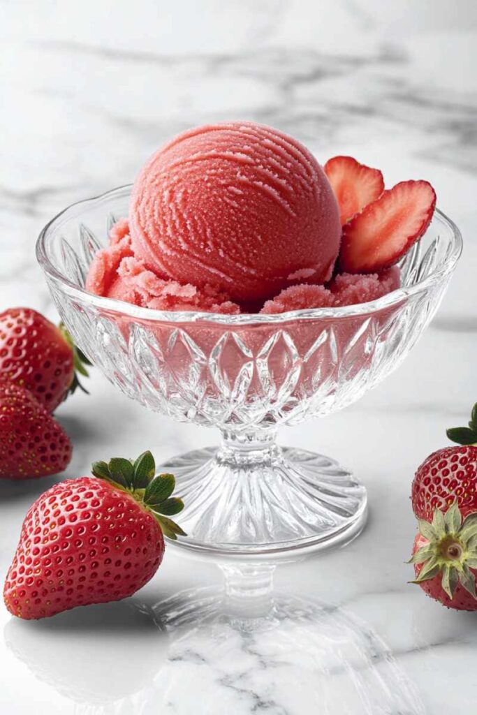 Easy Ninja Creami Strawberry Sorbet