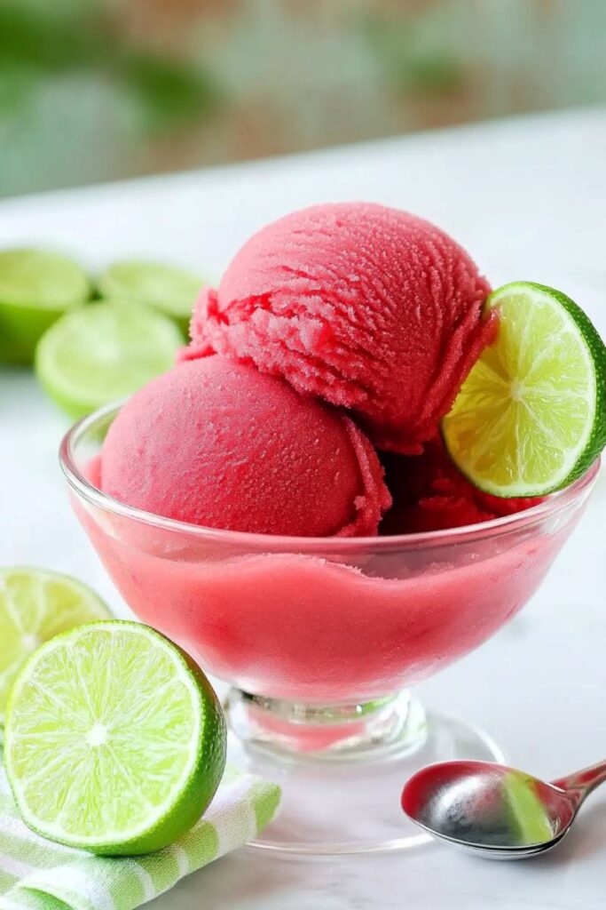 Making-Ninja-Creami-Cherry-Limeade-Sorbet