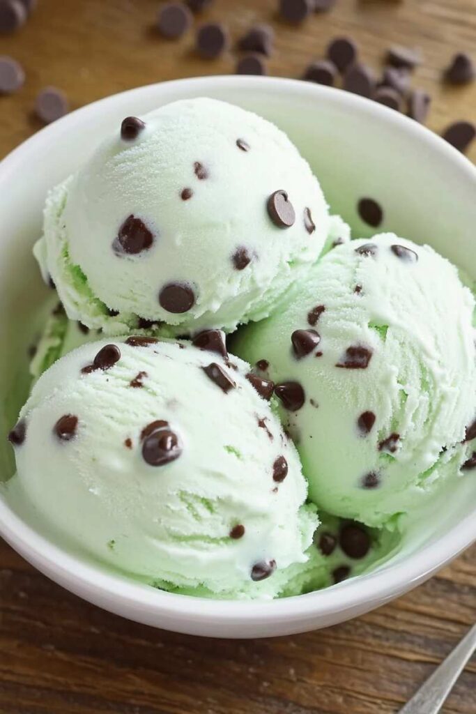 Making Ninja Creami Mint Chocolate Chip Ice Cream