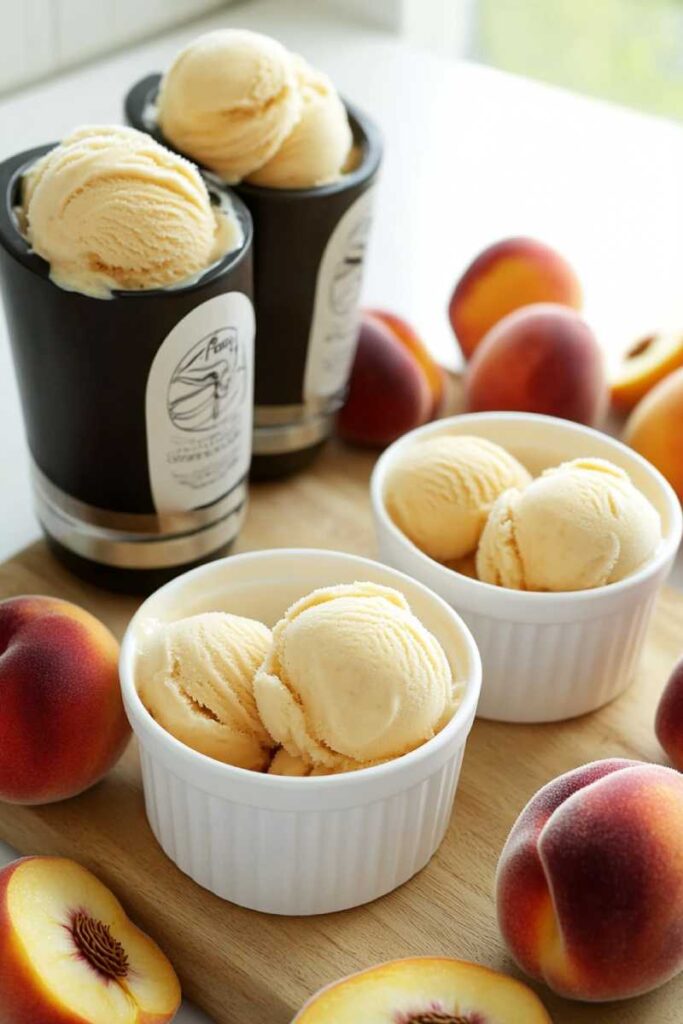 Ninja Creami Peach Ice Cream recipe