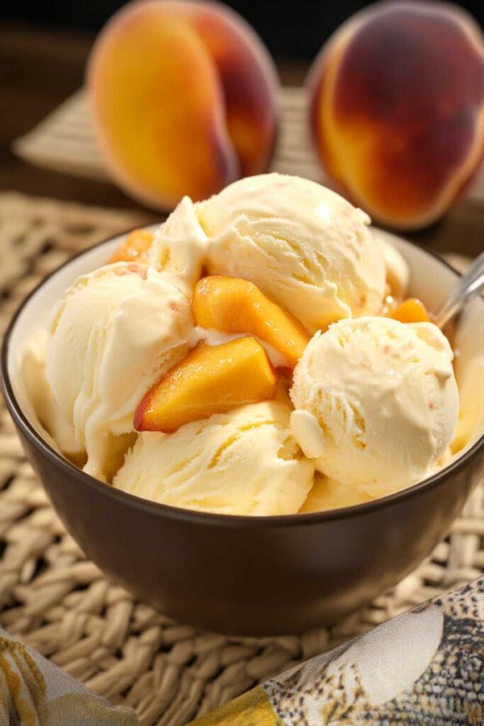 Ninja Creami Peaches and Cream Ice Cream