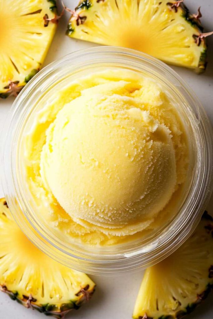 how to make Ninja Creami Pineapple Sorbet
