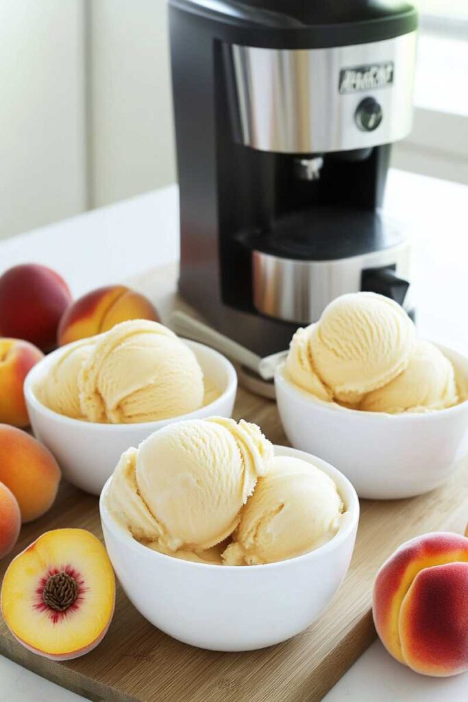 recipe of Ninja Creami Peach Ice Cream