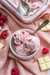 White Chocolate Raspberry Protein Ice Cream