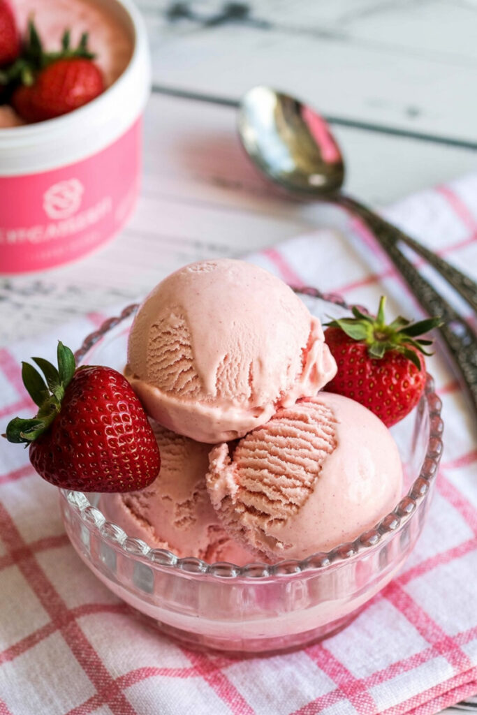 How to serve Ninja Creami Strawberry Gelato