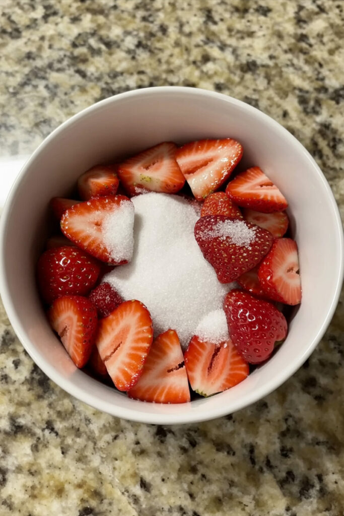 Strawberries with some sugar