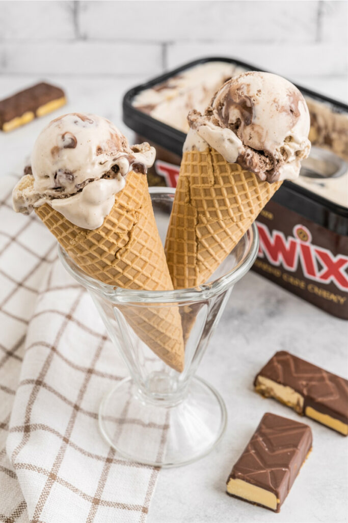How to Serve Twix Ice Cream