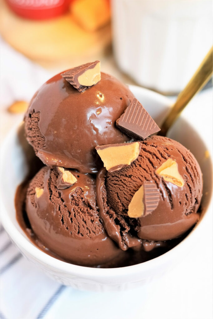 Chocolate Peanut Butter Cup Protein Ice Cream