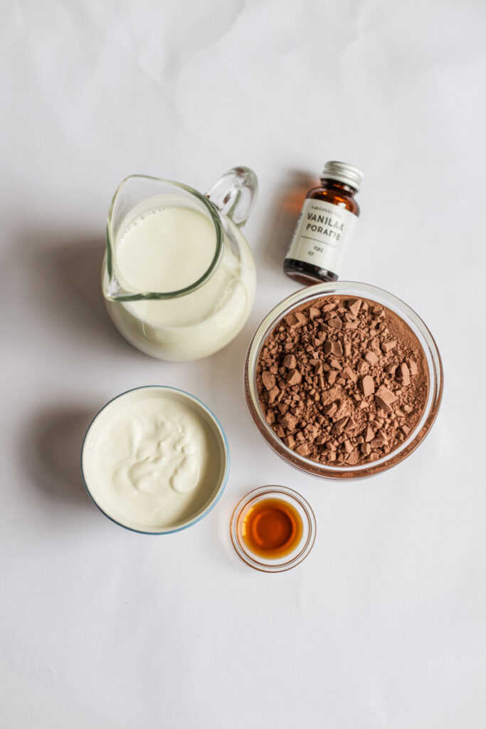 Ninja Creami Chocolate Ice Cream with Pudding Ingredients
