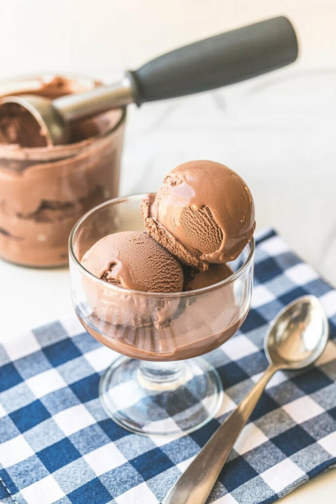 Ninja Creami Chocolate Ice Cream with Pudding Mix