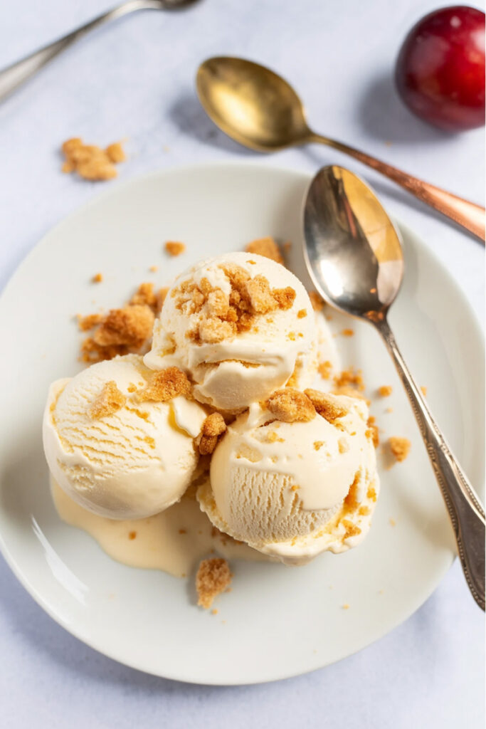 Ninja Creami Peach Cobbler Frozen Yogurt