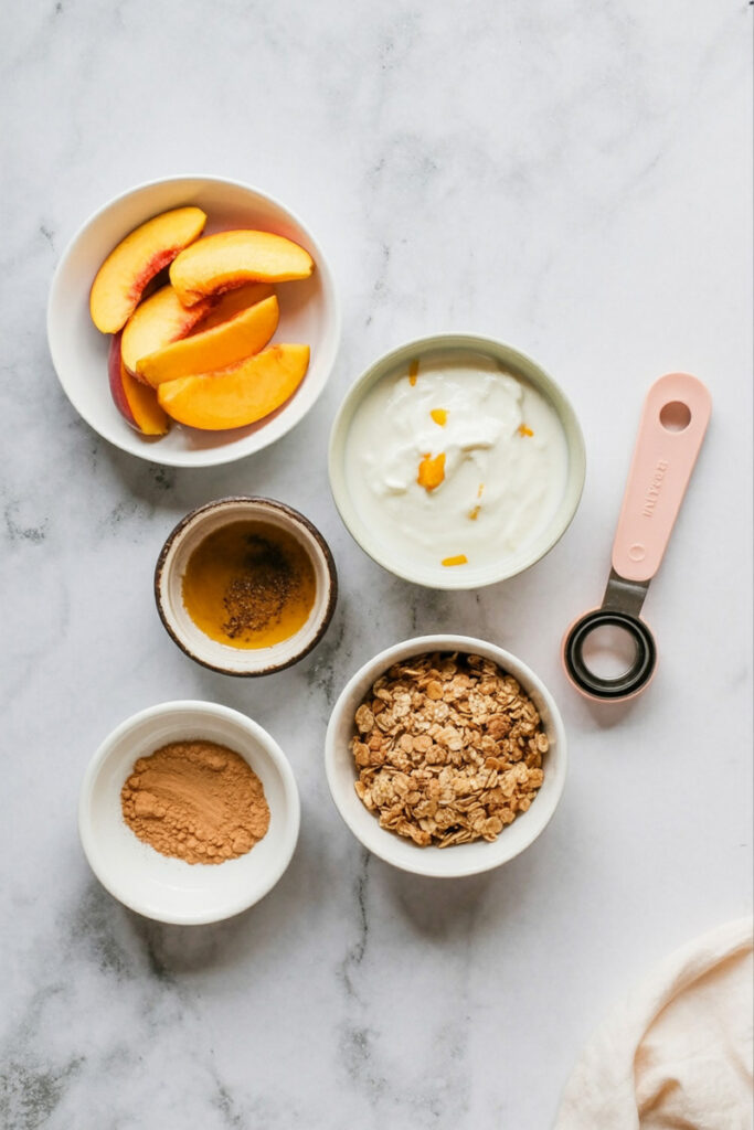 Ninja Creami Peach Cobbler Frozen Yogurt Ingredients