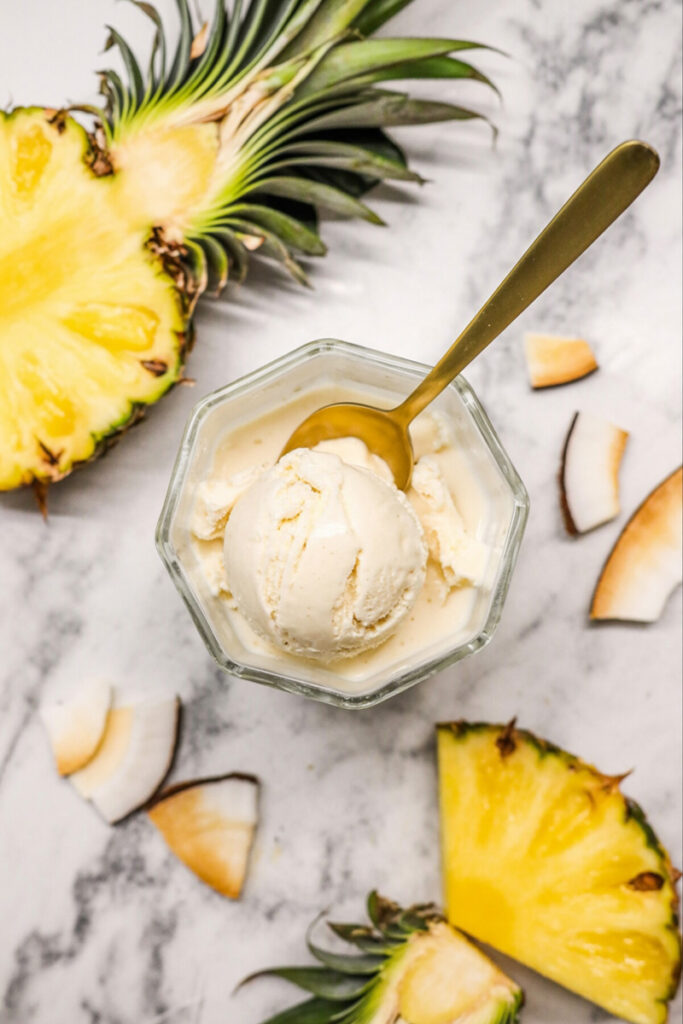 Ninja Creami Pina Colada Lite Ice Cream