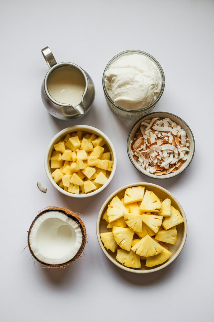 Ninja Creami Pina Colada Ice Cream Ingredients