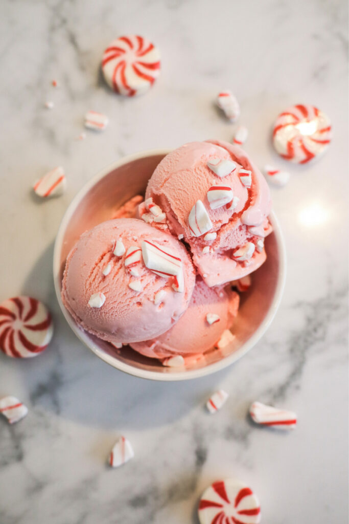 Prepare the Ninja Creami Peppermint Protein Ice Cream