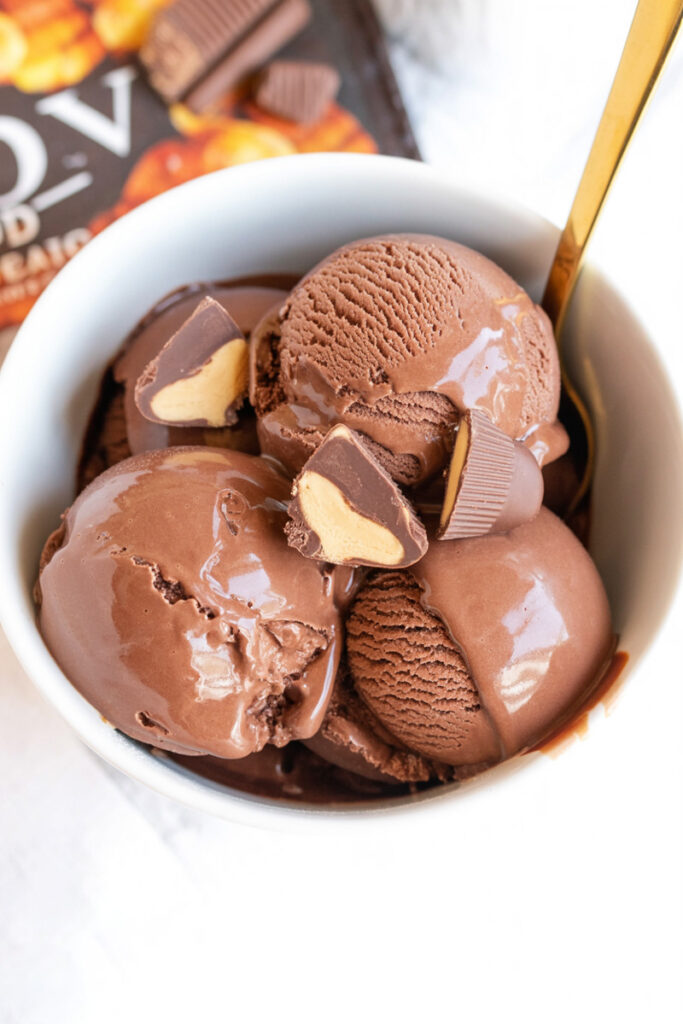 Serve Chocolate Peanut Butter Cup Protein Ice Cream