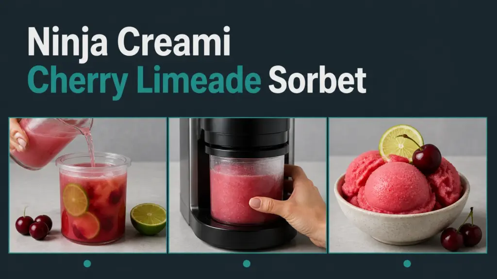Ninja Creami Cherry Limeade Sorbet ninja creami cherry limeade sorbet