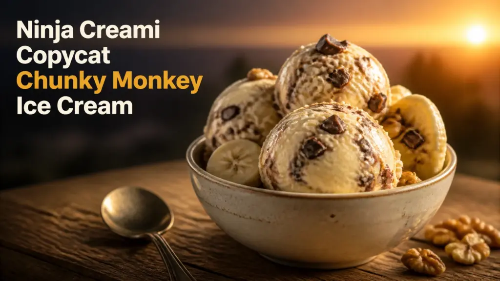 ninja creami copycat chunky monkey ice cream