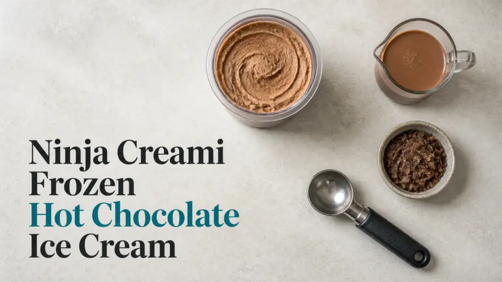 ninja creami frozen hot chocolate ice cream