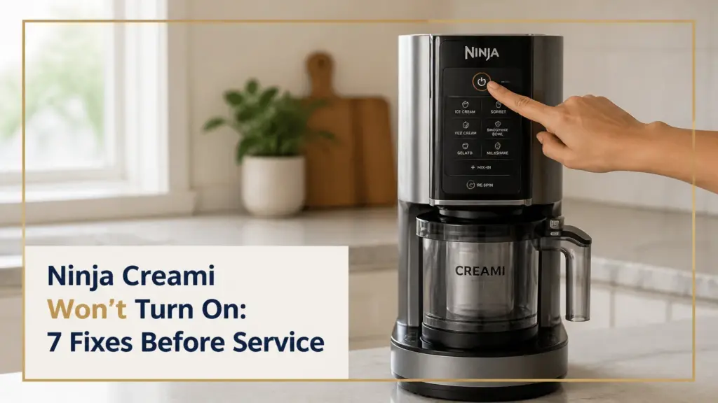 Ninja Creami Won’t Turn On: 7 Fixes Before Service ninja creami wont turn on
